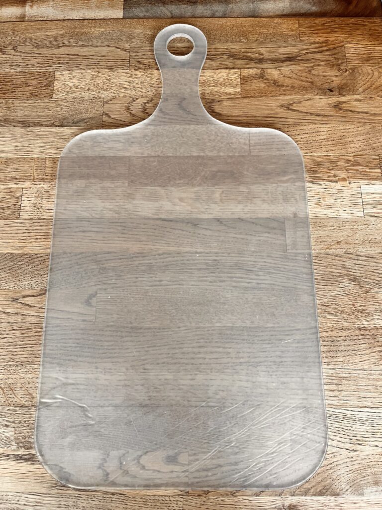 Acrylic cutting board template All About The Olive Wood